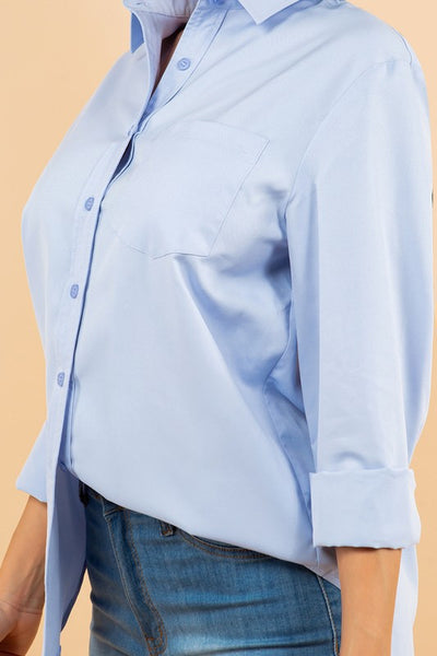 Copy of Oversized Light Blue Button Down Shirt