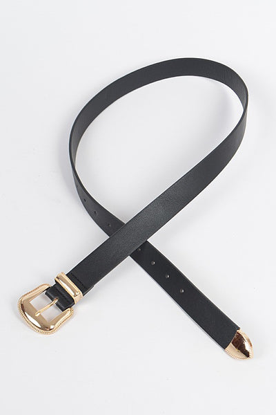 Leather & Gold Belt